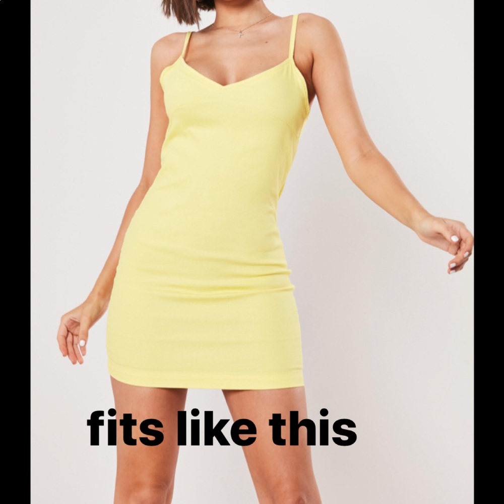 Yellow bodycon dress